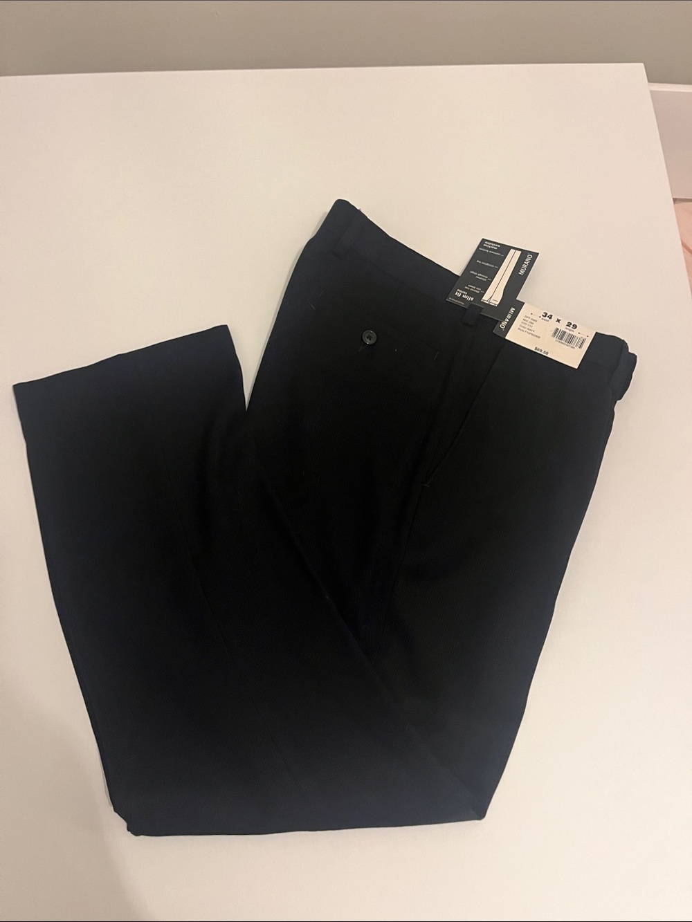 Murano Black Men's Dress Pants - Modern Straight Leg